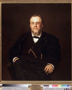Keräilijän tohtori Sergei Botkinin (1832-1889) muotokuva (Keräilijän tohtori Sergei Botkinin muotokuva). Ivan Nikolajevitš Kramskoin (1837-1887) maalaus öljy kankaalle tekijältä Ivan Nikolaevich Kramskoy
