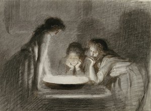 Jouluaaton ennustaminen, 1870-luku tekijältä Ivan Nikolaevich Kramskoy
