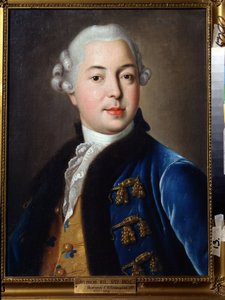Prinssi Serguei M. Golitsynin muotokuva (Prinssi Serguey M. Golitsynin muotokuva). Ivan Petrovitš Argunov (Argounov) (1729-1802) maalaus. Öljy kankaalle, 56 x 42 cm tekijältä Ivan Petrovich Argunov