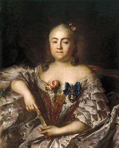 Kreivitär Varvara Aleksejevna Šeremetjevan muotokuva 1711-1767, noin 1760