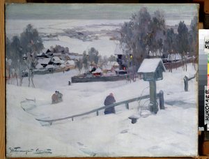Talvi-ilta, 20. vuosisata (öljy kankaalle)