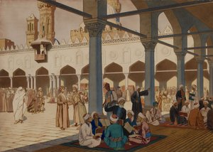 Al-Azharin moskeijan ja yliopiston piha, Kairo, 1928 tekijältä Ivan Yakovlevich Bilibin