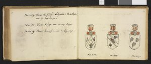 Illustrasjon hentet fra et privatarkiv i Nasjonalbiblioteket med tittelen Insignia quædam virorum illustrium in Norvegia quodam habitantium av Iver Nielssøn Hirtzholm tekijältä Iver Hirtzholm