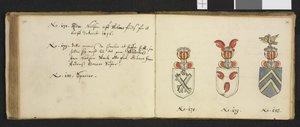 Illustrasjon hentet fra et privatarkiv i Nasjonalbiblioteket med tittelen Insignia quædam virorum illustrium in Norvegia quodam habitantium av Iver Nielssøn Hirtzholm tekijältä Iver Hirtzholm