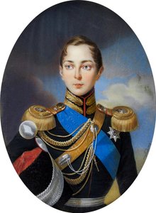 Venäjän tsaarevitš Aleksandr Nikolajevitšin pienoiskuva. tekijältä Iwan Winberg