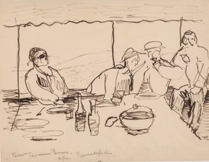 Ilta terassilla, Bormes, Provence tekijältä J.A. Jerichau