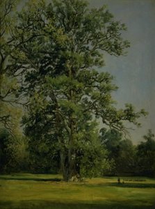 Tammi. Näkymä puutarhaan Wörlitzin lähellä Dessaua tekijältä Johan Christian Dahl