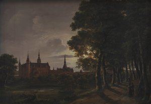 Frederiksborgin linna Moonlightissa tekijältä Johan Christian Dahl