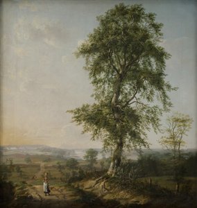 Maisema ison puun kanssa tekijältä Johan Christian Dahl