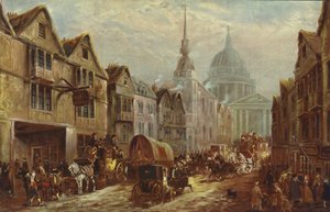 Sisäänkäynti La Belle Sauvage Inn Yardiin, Ludgate Hill, Lontoo