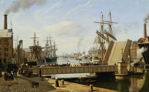 Näkymä Kööpenhaminasta Knippelsbron kanssa, 1882 tekijältä J.E. Carl Rasmussen