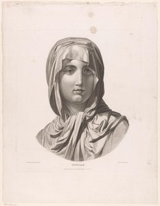 Vestal-neitsyen pää Vestale (otsikko esineessä) tekijältä J.F. Cazenave
