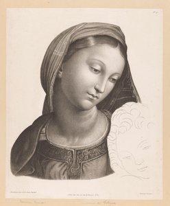Maria tapasi ystävällisen Madonna Folignosta tekijältä J.F. Cazenave