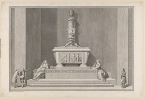 Frederik V:n hautamuistomerkki Roskilden katedraalissa tekijältä J.F. Clemens