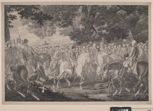 Frederik Suuri ratsastaa kotiin Potsdamin revyn jälkeen tekijältä J.F. Clemens