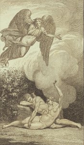 Kuvitus Ewaldin "Adam ja Eeva". SISÄÄN tekijältä J.F. Clemens