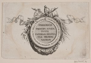 Vinjetti mitalilla tekijältä J.F. Clemens