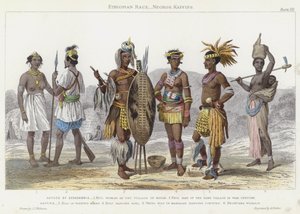 Etiopian rotu, Negros, Kaffirs (värillinen kaiverrus)