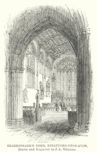 Shakespearen hauta, Stratford-upon-Avon (kaiverrus)