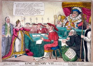 "Kuningas Henry VIII, näytös II, kohtaus iv", vuodelta 1820.