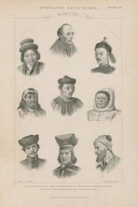 Yhdeksän kasvoa eri mongolirotuista