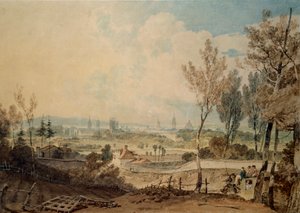 Näkymä Oxfordiin Headington Hillin eteläpuolelta, 1803-1804 tekijältä Joseph Mallord William Turner