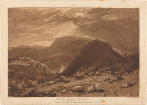 Hind Head Hill, julkaistu 1811. tekijältä Joseph Mallord William Turner