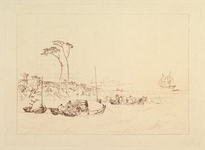 Inveraryn linna ja kaupunki, Skotlanti Liber Studiorum, osa XIII, 1816. tekijältä Joseph Mallord William Turner