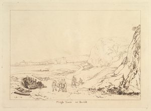 Martello Towers lähellä Bexhilliä, Sussex Book of Studies, osa VII, levy 34, 1811. tekijältä Joseph Mallord William Turner