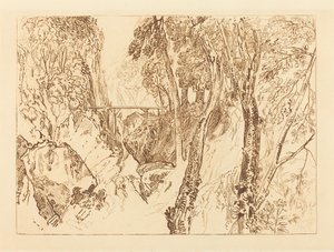 Mylly lähellä Grand Chartreusea, julkaistu 1816. tekijältä Joseph Mallord William Turner