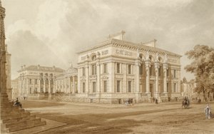 Kaakkoisnäkymä Taylor-rakennuksesta ja yliopistogallerioista, 1800-luku tekijältä Joseph Mallord William Turner