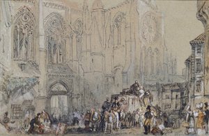St Julienin kirkko, Tours, 1830 tekijältä Joseph Mallord William Turner