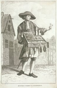 "Knives Combs or Ink-horns", Cries of London, c1750 tekijältä JM