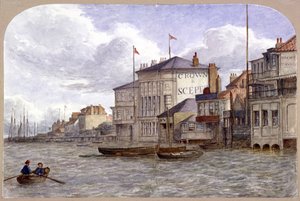 Näkymä kruunulle ja valtikka Inn, Greenwich, Lontoo, c1870
