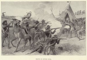 Death of Sitting Bull (litho)