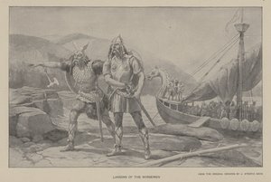 Norjalaisten maihinnousu (litho)