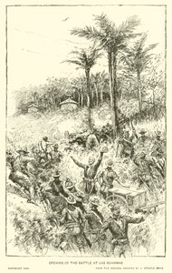 Taistelun avaus Las Guasimasissa (litho)