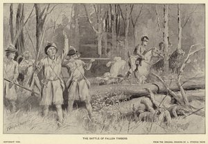 The Battle of Fallen Timbers (litho) tekijältä J. (after) Steeple Davis