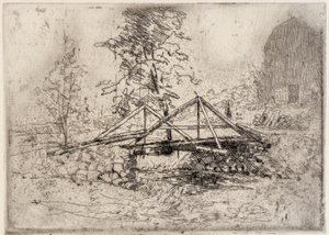 Puinen silta tekijältä J. Alden Weir