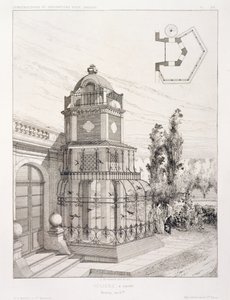 Lintutarha laululintuille, useiden arkkitehtien suunnittelemista pubista. Morel & Cie, Pariisi, noin 1880
