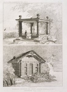Sementillä peitetty terassi ja Danjoyn suunnittelema bow, n. 1880