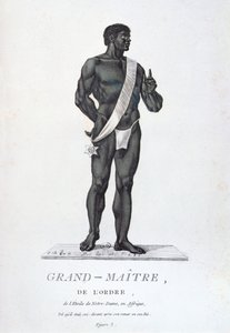 Notre-Dame-tähden ritarikunnan suurmestari, maansa asussa, kirjasta "Recueil de Tous Les Costumes des Orders Religieux et Militaires", julkaistu 1785 tekijältä J. C. Bar