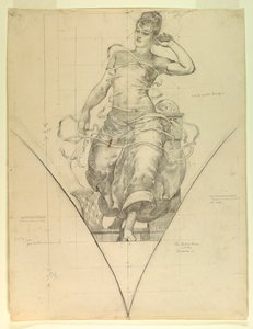 The Telephone and the Ticker, Study for Electricity as Applied to Commerce, Manufactures and Liberal Arts Building, World