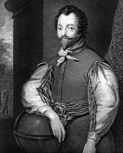 Sir Francis Drake, 1500-luvun englantilainen navigaattori ja yksityismies.