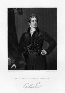 Sir Robert Peel, Britannian pääministeri 1800-luvulla.