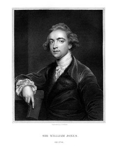 Sir William Jones, englantilainen orientalisti, filologi ja juristi, 1832.