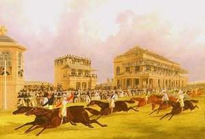 Dead Heat Doncaster Great St. Leger -panoksille Charles XII:n ja Euclidin välillä tekijältä J. F. and Pollard James Herring Snr.