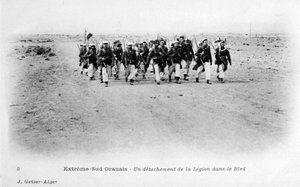 Ranskan muukalaislegioonan osasto Saharan autiomaassa Algeriassa, 1905