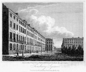 Finsbury Square, Lontoo, 1817.