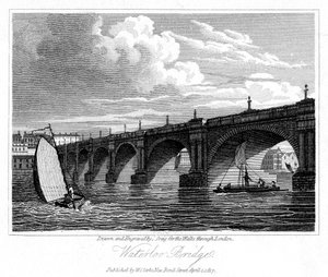 Waterloo Bridge, Lontoo, 1817.